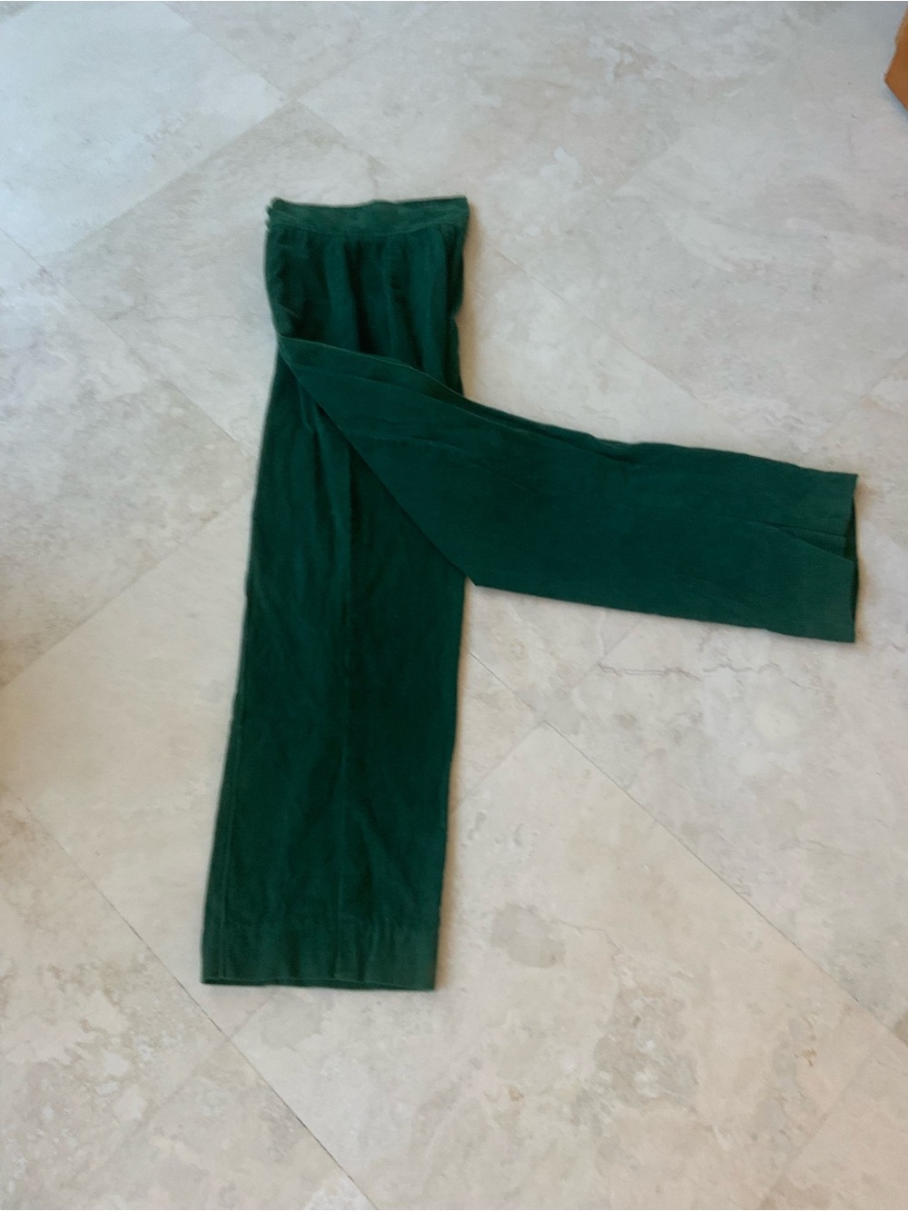 Vtg 70’s Emerald Green Corduroy High Waisted Pants Sz Small